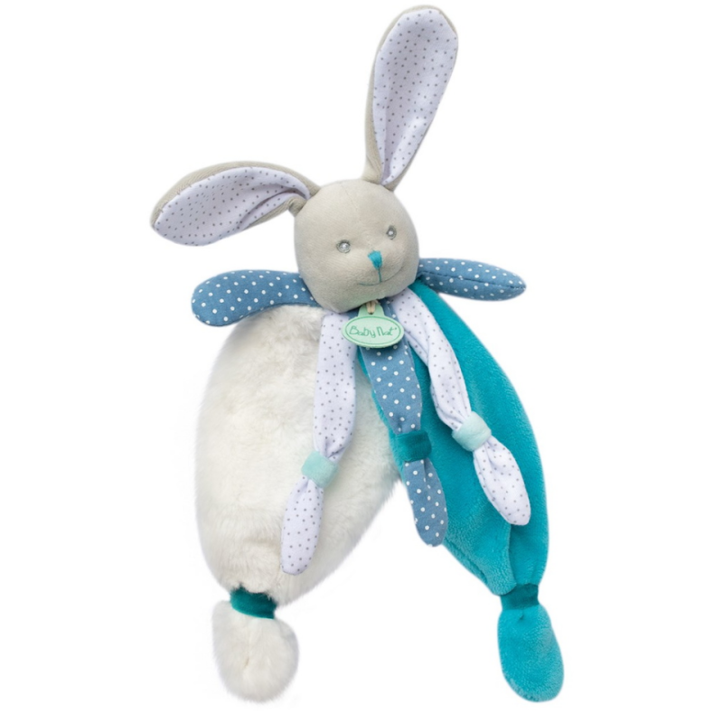  les poupis baby comforter rabbit blue 